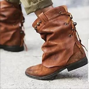 Wayland Free People Rustic Leather Boots 38 8